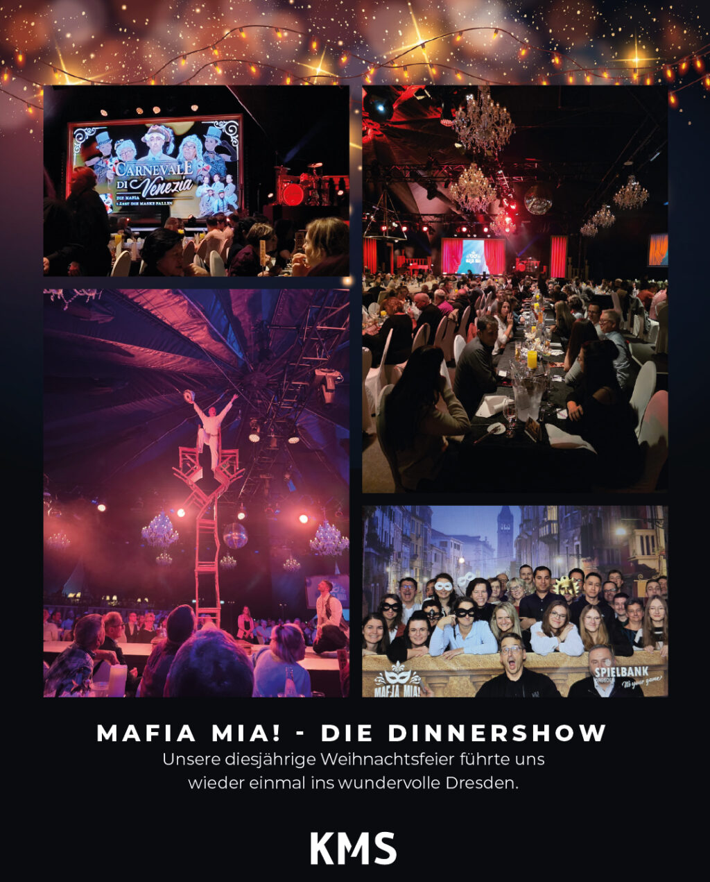KMS Weihnachtsfeier in Dresden Mafia Mia – Die Dinnershow