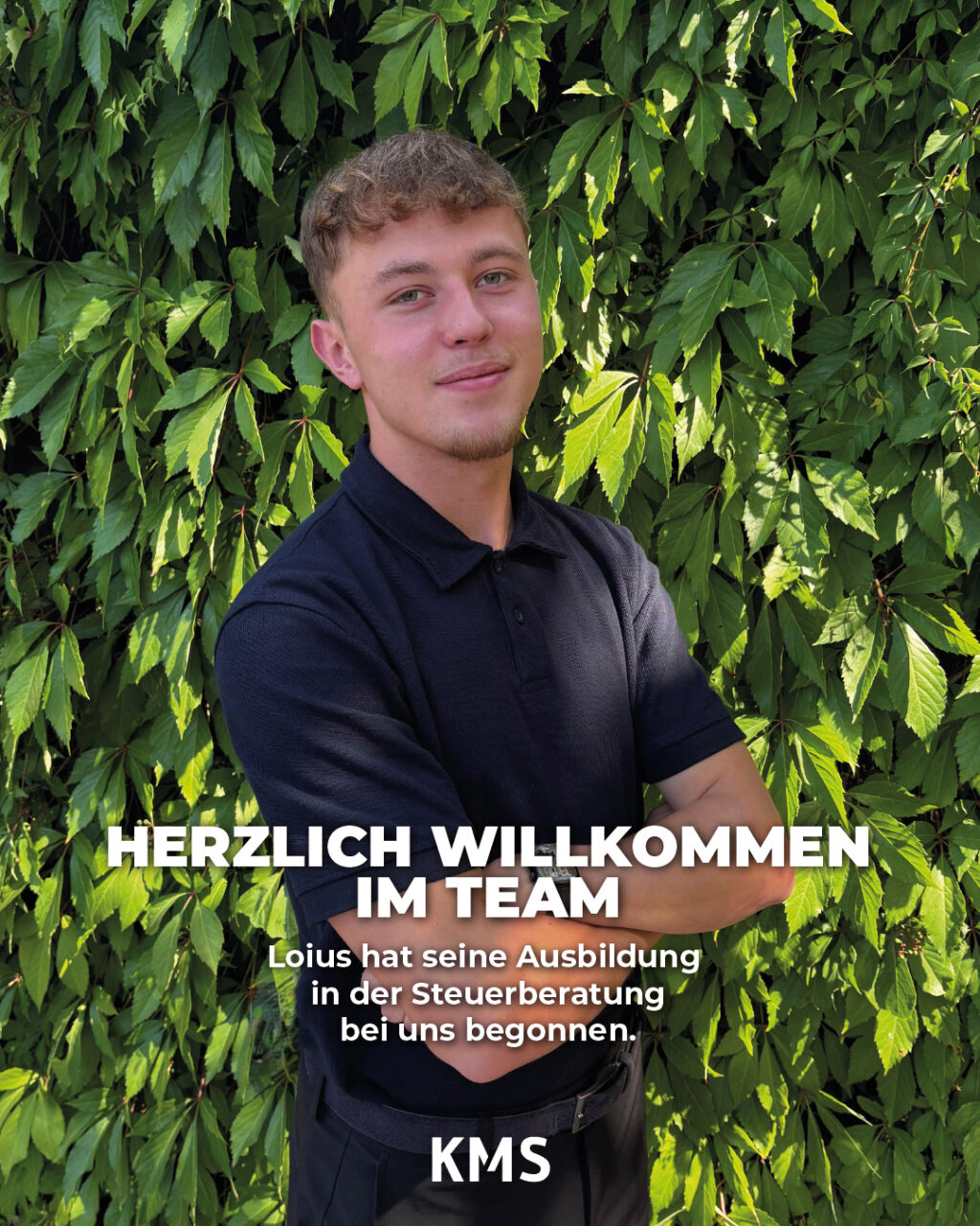 Porträt von Louis, dem neuen Auszubildenden in der Steuerberatung bei KMS.